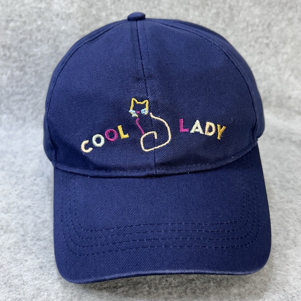 Cool Cat Lady Womens Blue Sonoma Baseball Cap Embroidered Strapback OSFA